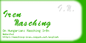 iren masching business card